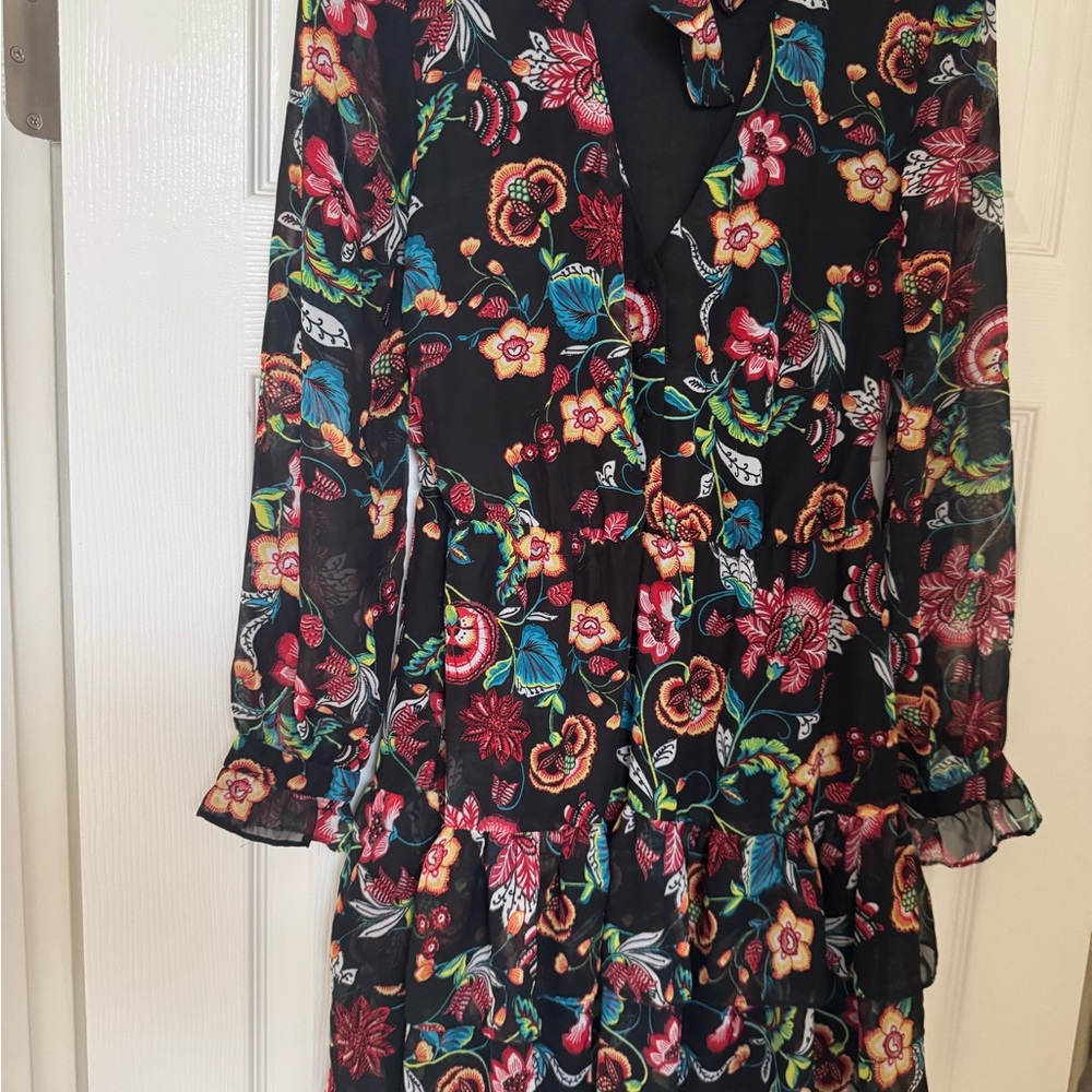 Floral Black Dress
